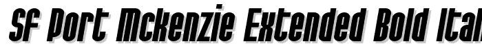 SF Port McKenzie Extended Bold Italic font